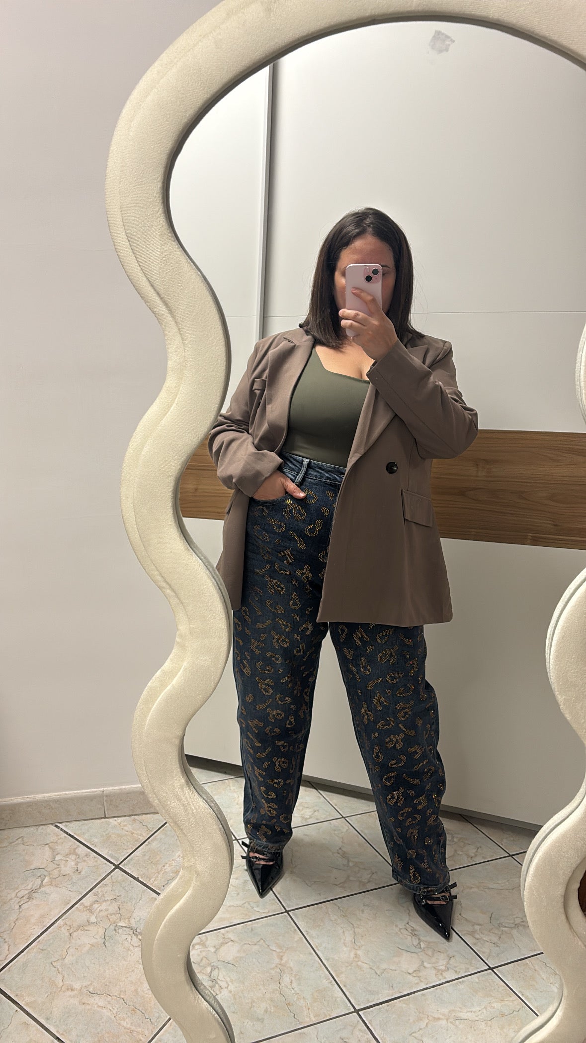 Jeans animalier brown