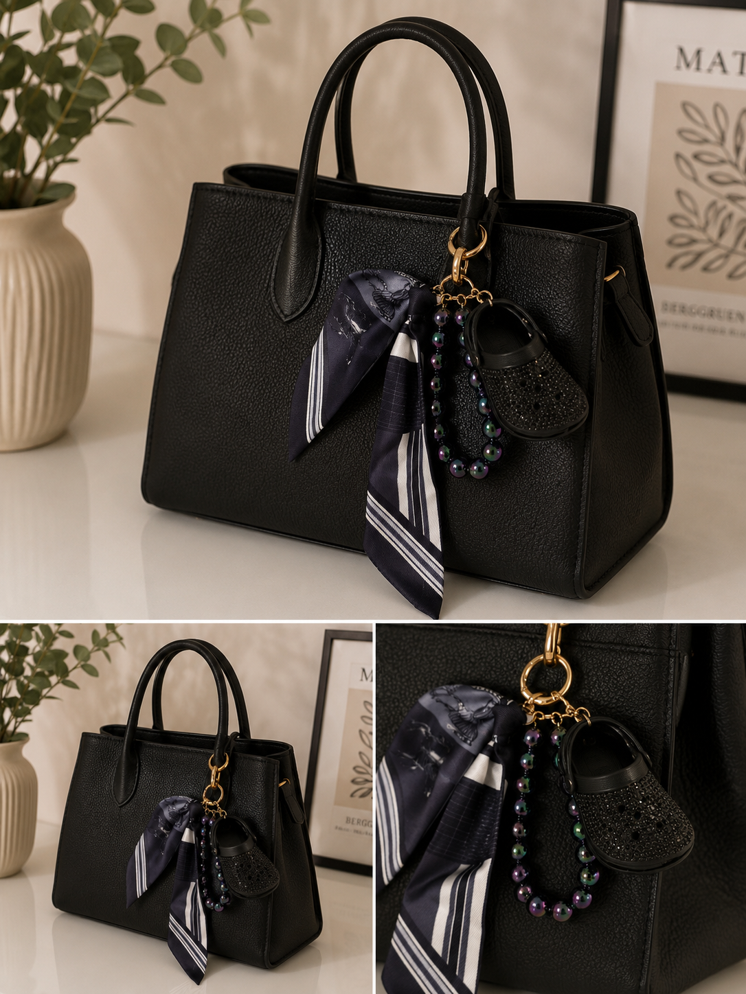 Charm Slipper Black