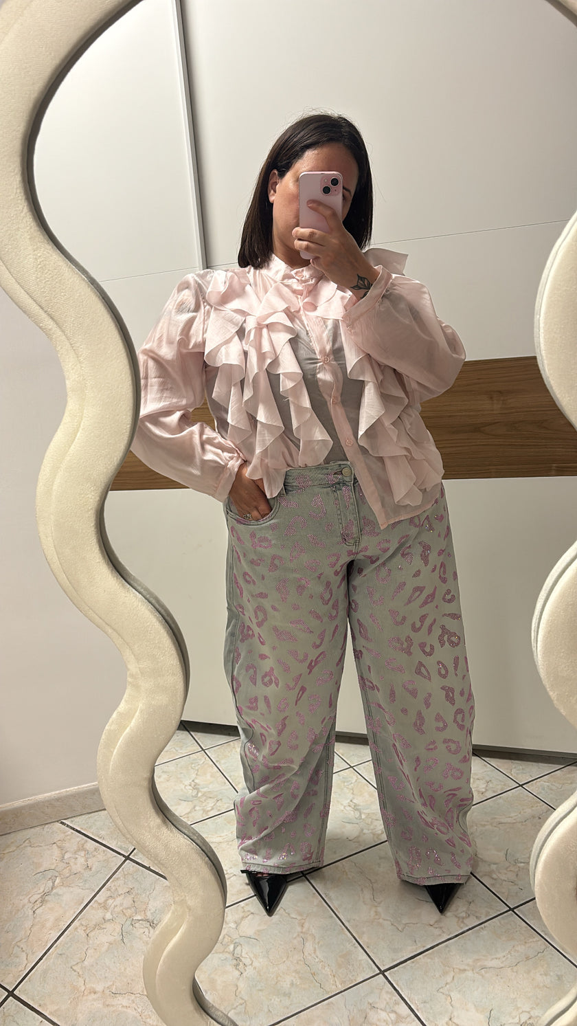 Jeans glamour animalier