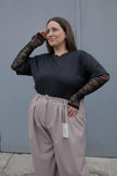 Maglia manica pizzo