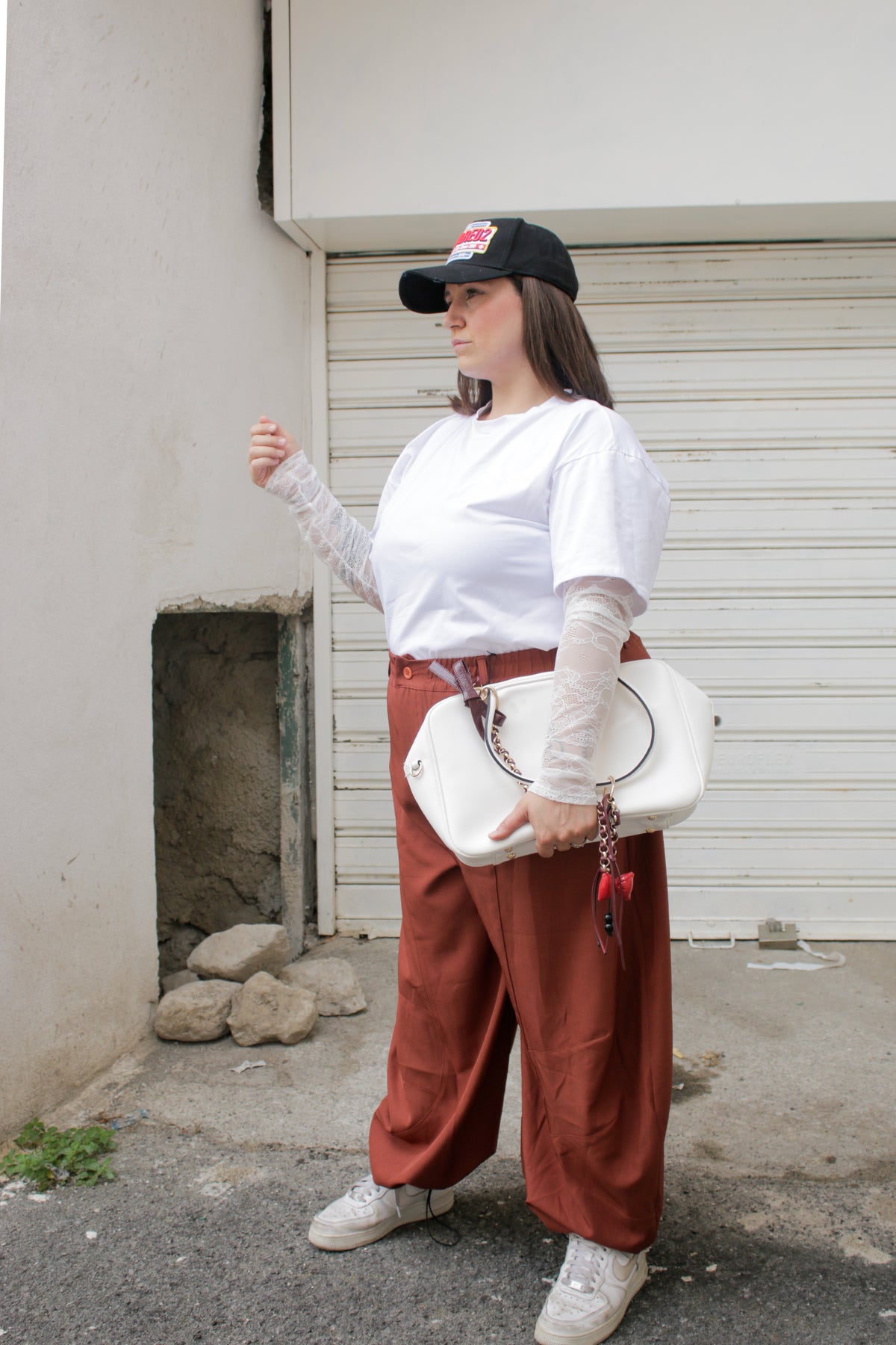 Maglia manica pizzo