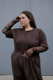 Maglia manica pizzo